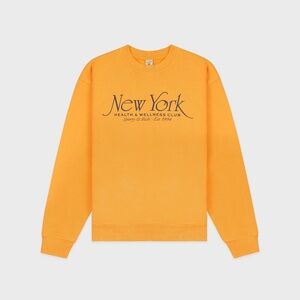 Sporty & Rich NY 94 Crewneck - Faded Gold/Navy